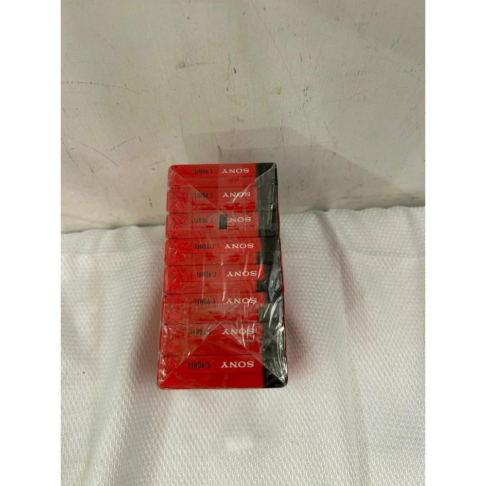 Sony HF High Fidelity 90 Minute Normal Bias Audio Cassette 8 Pack Red Blank Tape